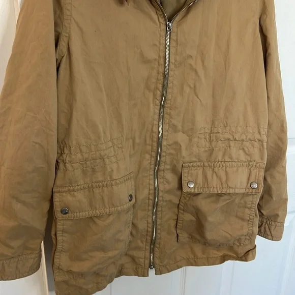 Coach Est 1941 Women's Lightweight Hooded Jacket Beige Tan Camel - Picture 3 of 6